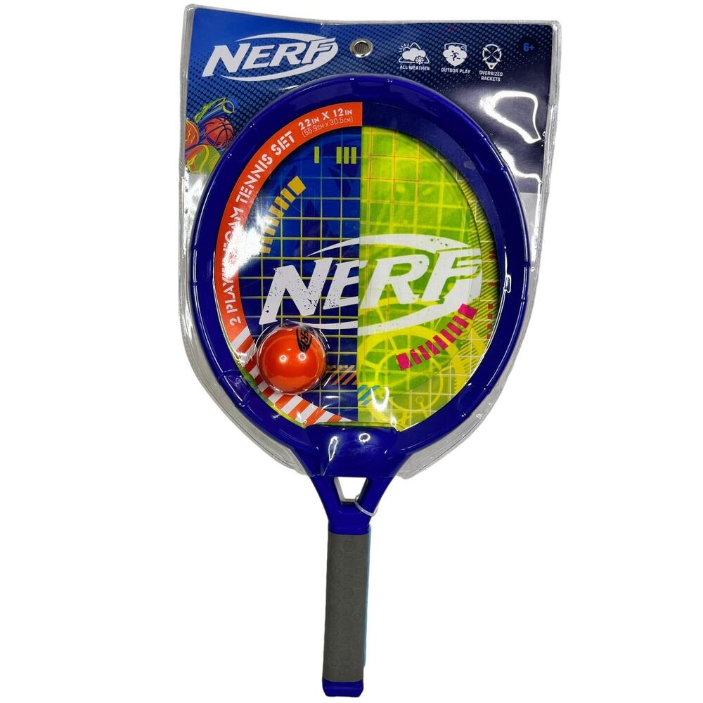 Nerf Franklin Sports 2 Player Foam Tennis Set with Tennis Ball (22" x‎ 12")